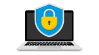 padlock on a laptop